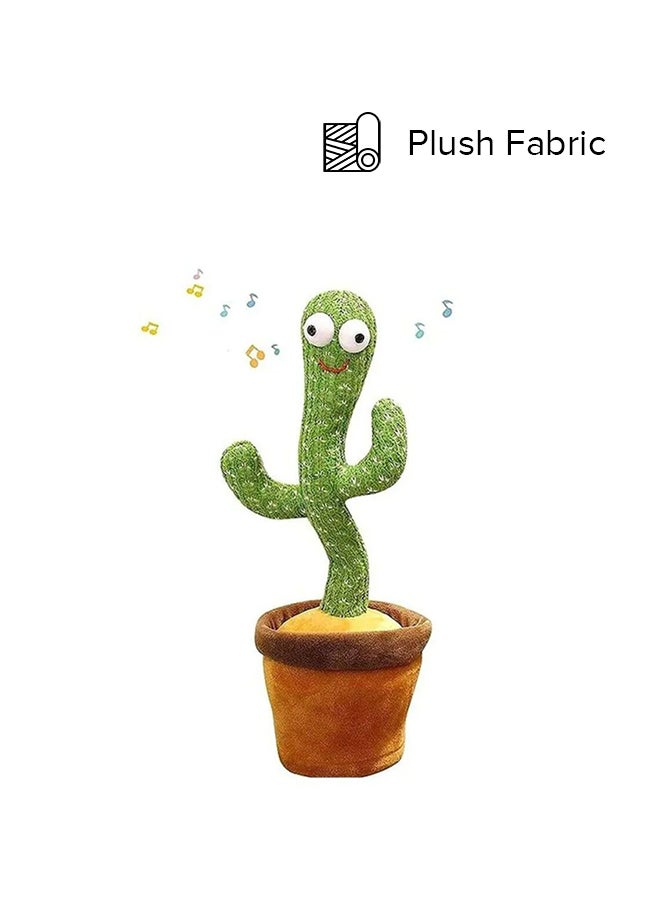 XiuWoo Beautiful And Cute Big Eyed Dancing Cactus Plush Stuffed Toy With Music  - Image 1