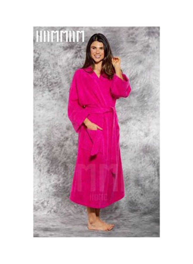 همام روب استحمام من القطن فوشيا One Size - Image 2