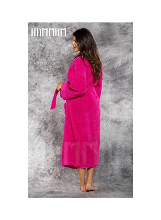 همام روب استحمام من القطن فوشيا One Size - Image 3