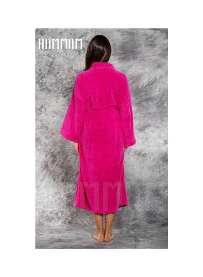 همام روب استحمام من القطن فوشيا One Size - Image 4