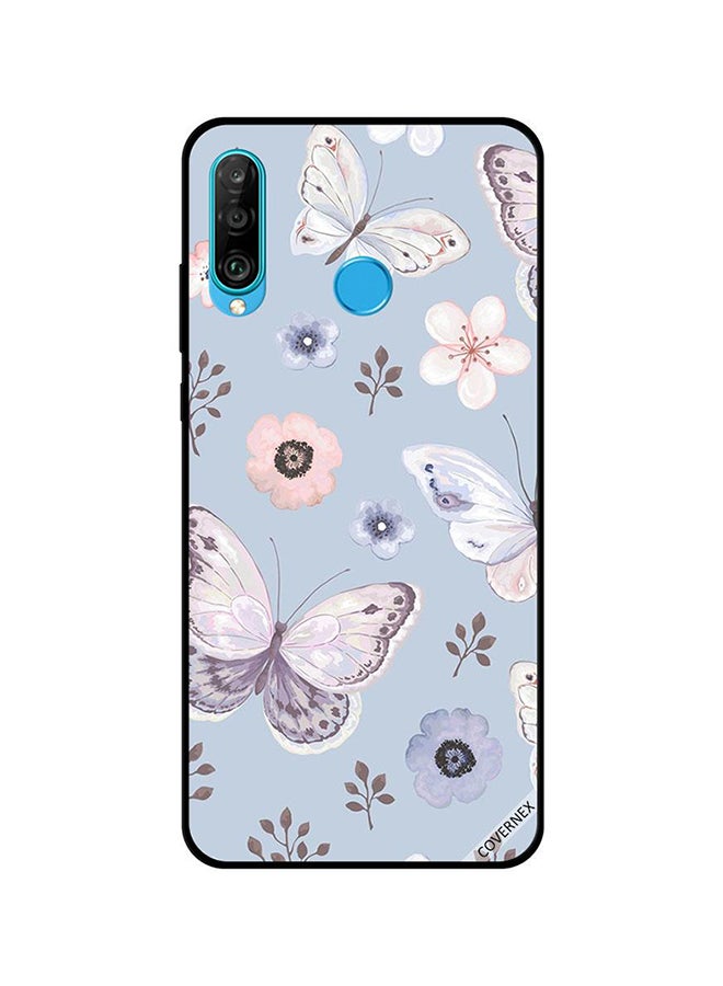 Covernex Protective Case Cover For Huawei P30 Lite Butterflies & Flowers Pattern - Image 1