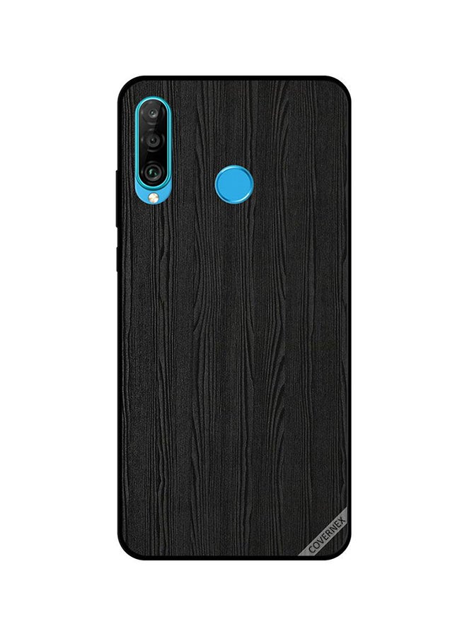 Covernex Protective Back Cover For Huawei P30 Lite  Wooden Pattern Black Wooden Pattern - Image 1