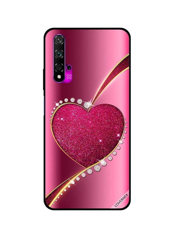 Covernex Protective Case Cover For Huawei Nova 5T Pink Glitter Heart - Image 1