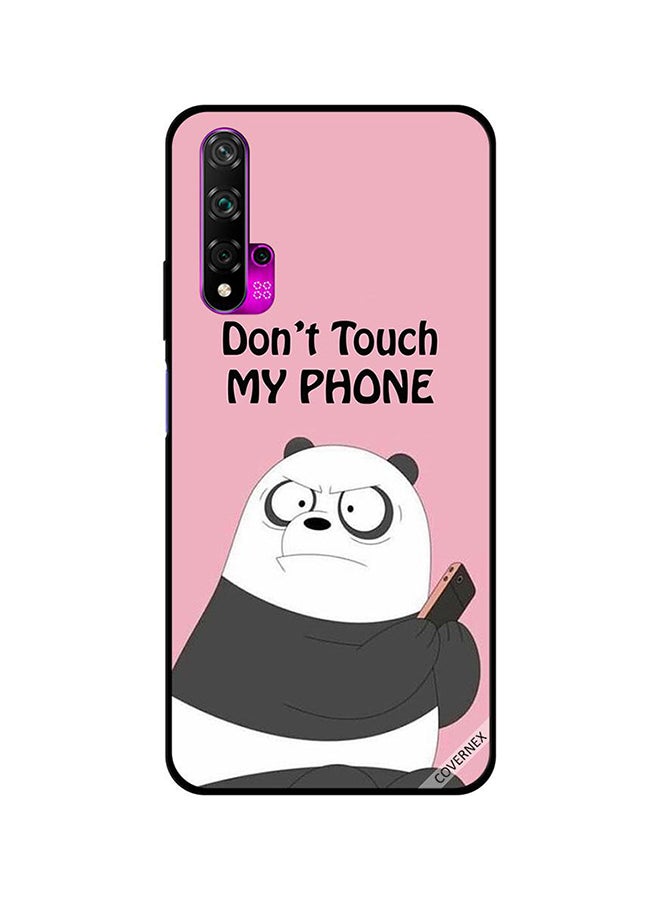 كوفرنيكس غطاء حماية واق لهاتف هواوي نوفا 5T باندا وعبارة "Don't Touch My Phone" - Image 1