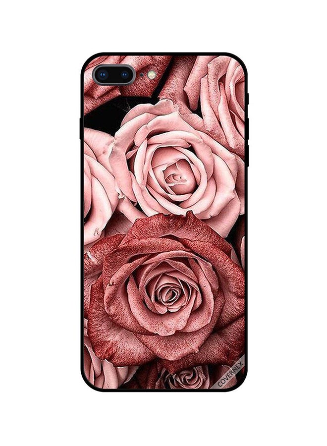 Covernex Apple iPhone 7 Plus Protective Case Cover Printed Featuring Peach Roses DESIGN_0248 - Image 1