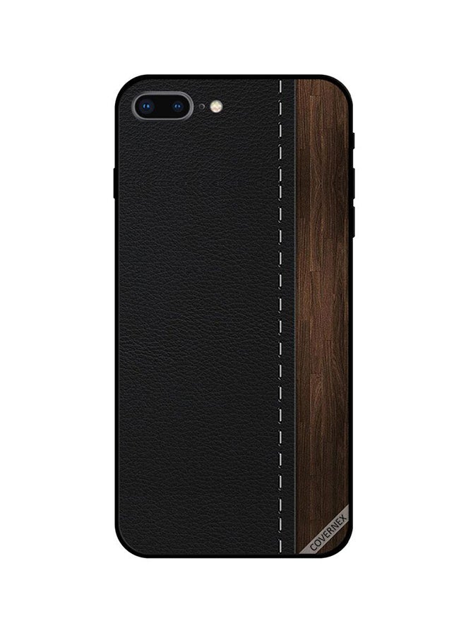 Covernex Apple iPhone 7 Plus Protective Case Cover Printed Featuring Wood & Leather Pattern DESIGN_1002 - Image 1