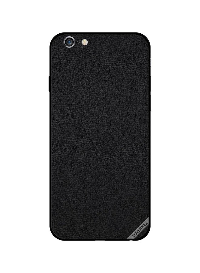 Covernex Apple iPhone 6s Protective Case Cover Printed Featuring Black Leather Pattern DESIGN_0235 - Image 1