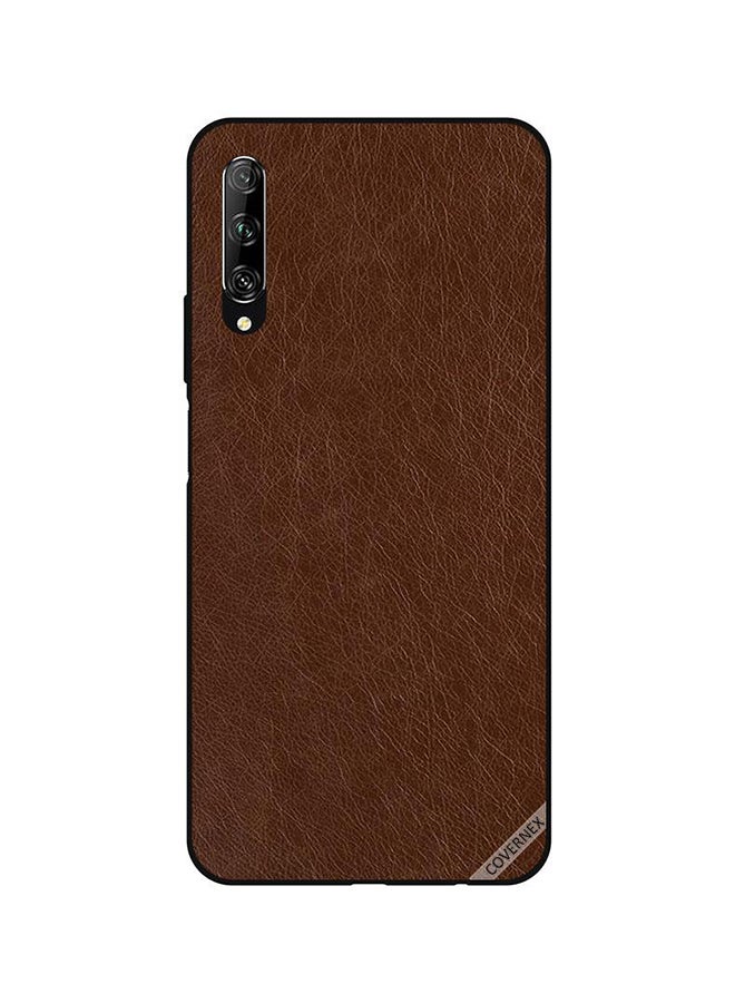 كوفرنيكس غطاء حماية خلفي واق من الجلد لهاتف هواوي Y9s بني - Image 1
