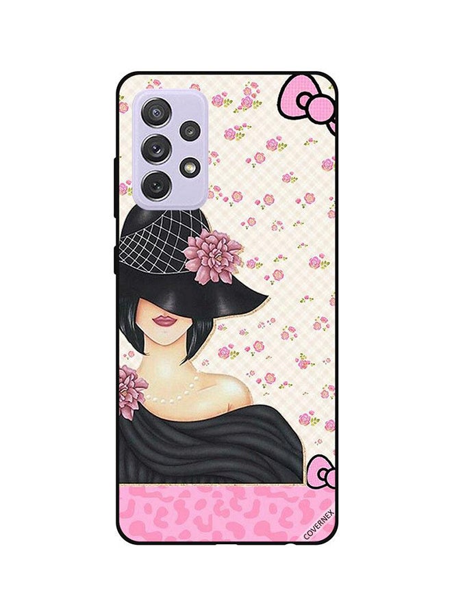 كوفرنيكس غطاء حماية خلفي بطبعة فتاة بقبعة لهاتف سامسونج جالكسي A52 متعدد الألوان - Image 1