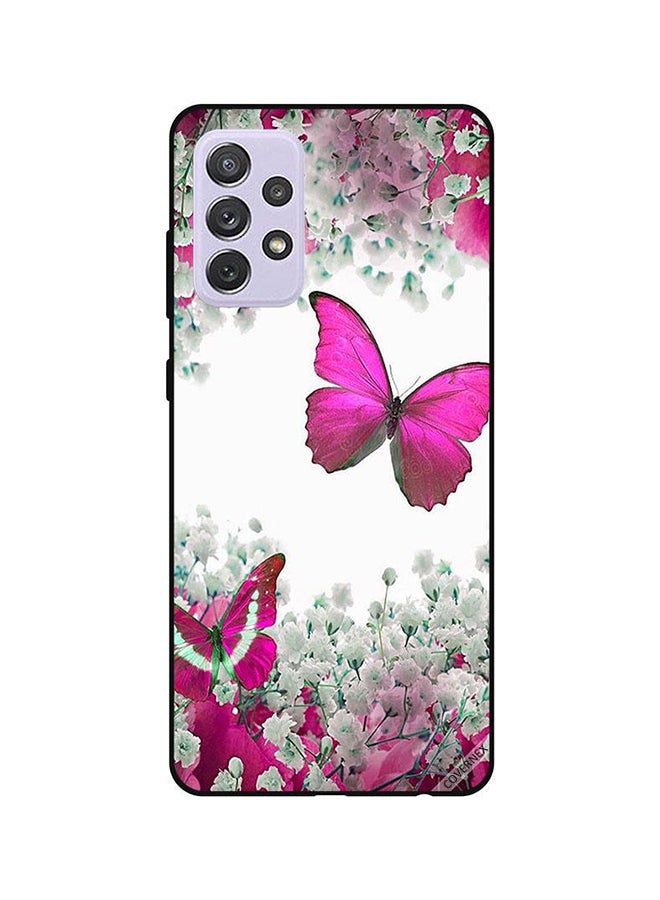 كوفرنيكس غطاء حماية خلفي واق بطبعة فراشات وزهور لهاتف سامسونج جالاكسي A72 متعدد الألوان