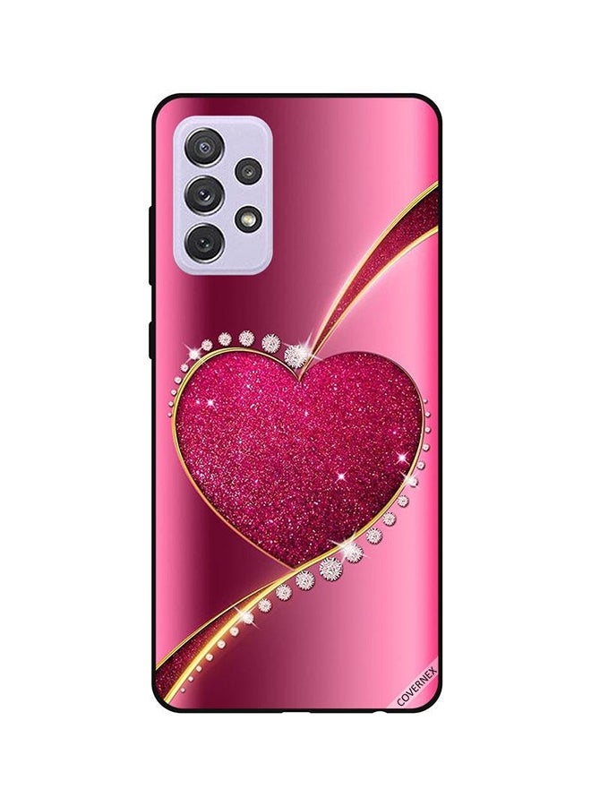 Covernex Protective Back Cover For Samsung Galaxy A72 Glitter Heart Glitter Heart
