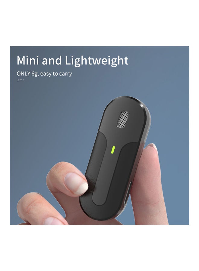 360° Omnidirectional Mini Wireless Lavalier Microphone Black - Image 4