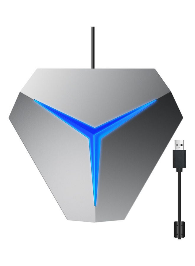 360° Omnidirectional USB Conference Microphone Grey - Image 1