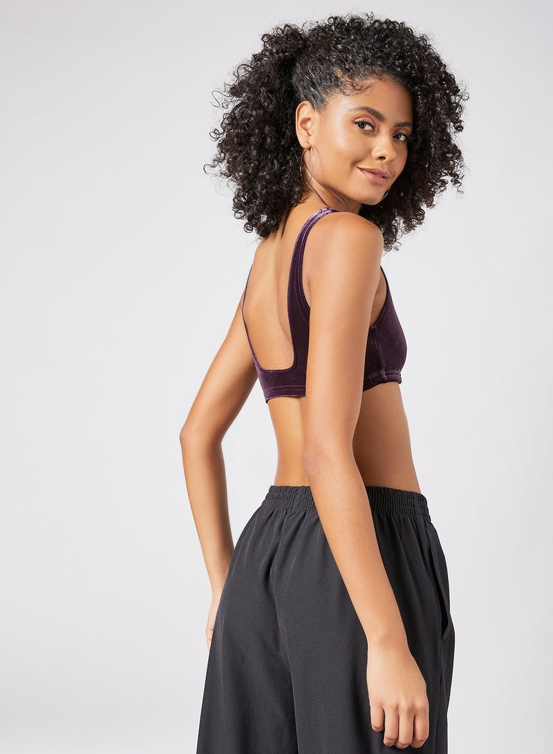 Reebok - Classics Velour Bralette Purple - Image 1