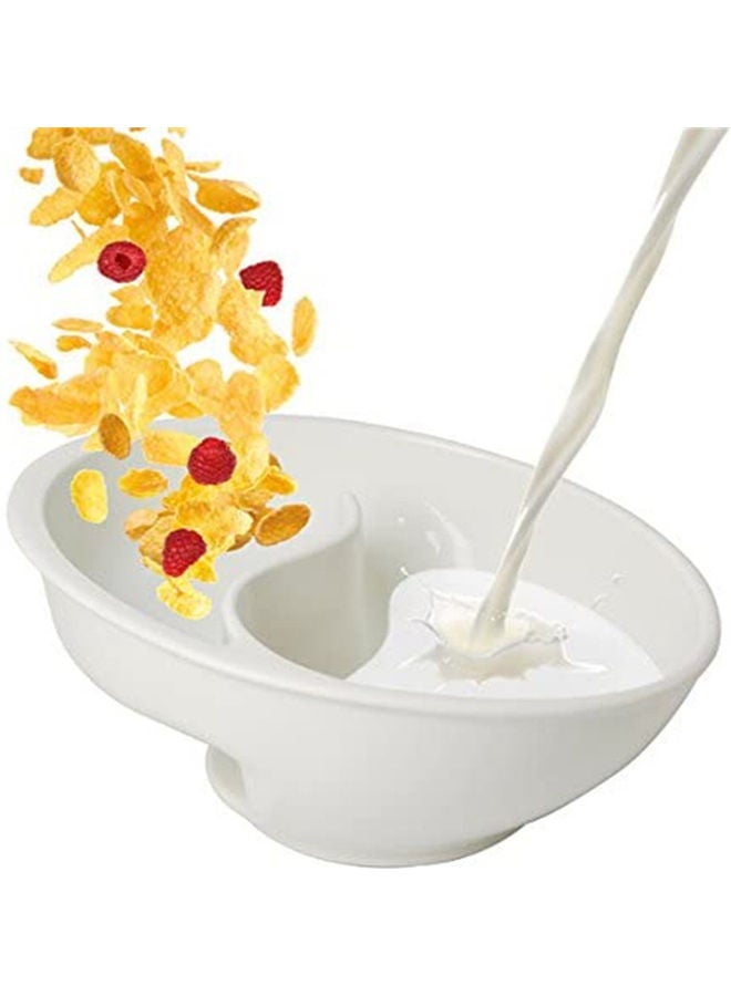 Stackable Divided Bowl White 19.00x11.00x19.00cm - Image 3