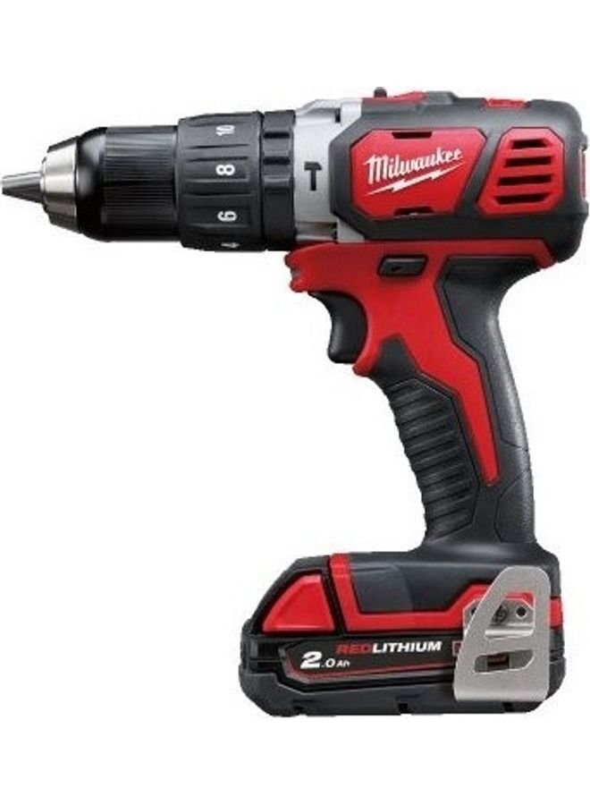 Milwaukee Compact Percussion Drill, 2x2.0 Ah Batteries, Charger And Kit Box, 18v, 13mm, M18bpd-202c Multicolour  - Image 2