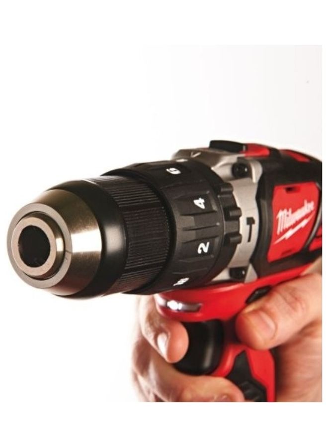 Milwaukee Compact Percussion Drill, 2x2.0 Ah Batteries, Charger And Kit Box, 18v, 13mm, M18bpd-202c Multicolour  - Image 4