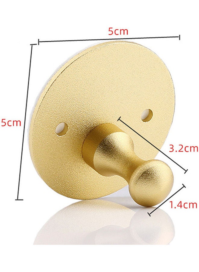 4-Piece Round Towel Hooks Gold 5x5x3.5cm - Image 2