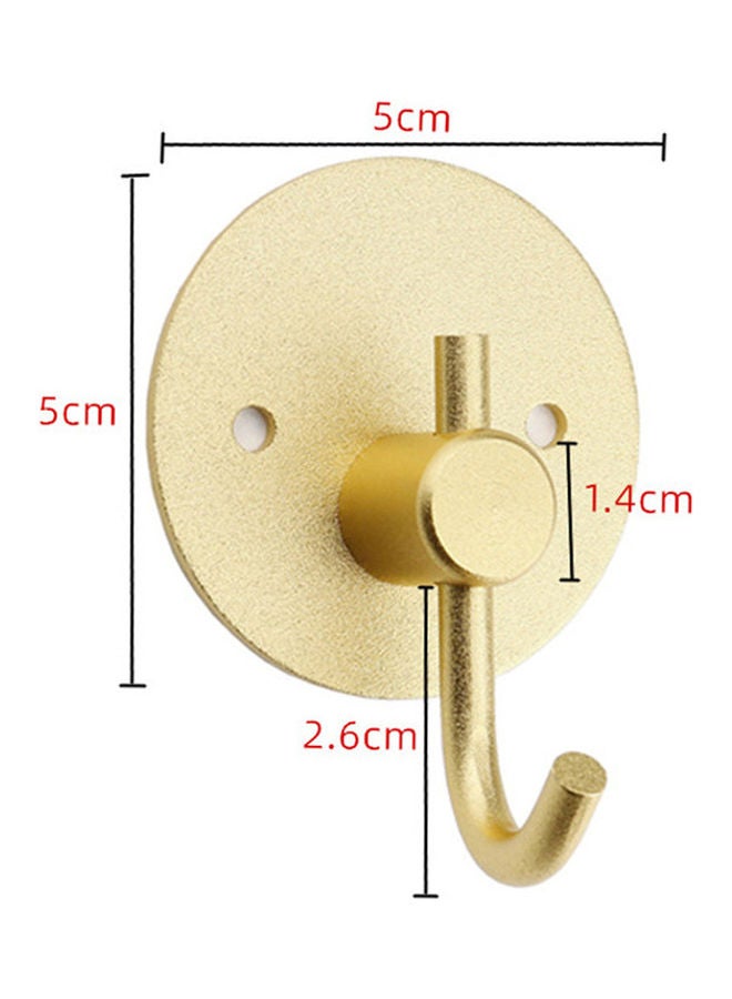 2-Piece Round Towel Hooks Gold 5x5x2.6cm - v1635403584/N51618691A_2