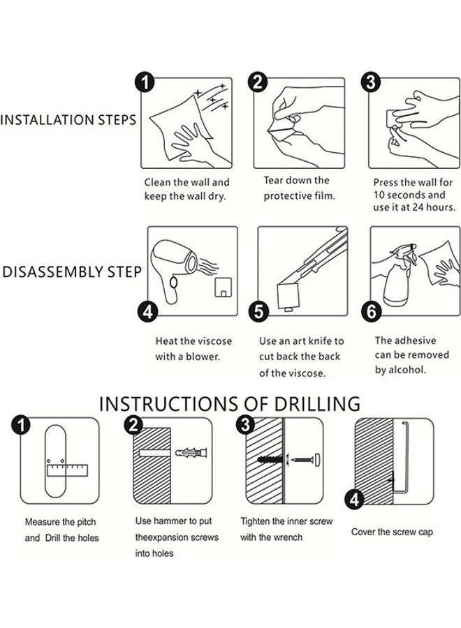 4 قطع من رداء ومعطف من الإستانلس ستيل 304 وخطافات مناشف للحمام من 4 قطع ذهبي 5.5 x 5.5 x 4.5سم - Image 4