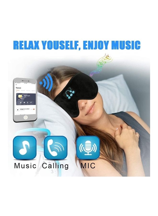 Sleeping Eye Mask  With Built-In Bluetooth Headphones Black - Image 4