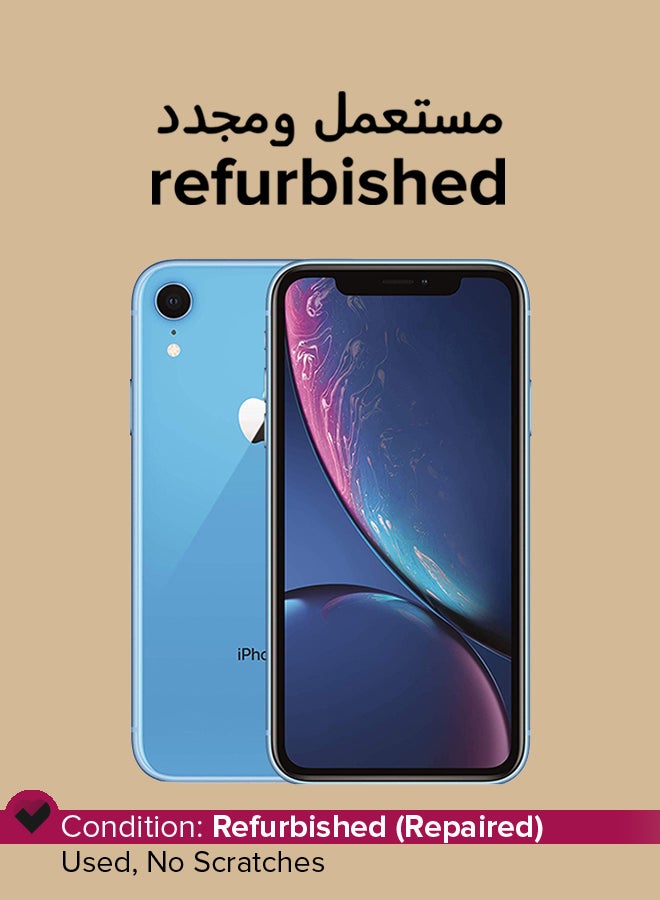 أبل - مستعمل ومُجدد - هاتف آيفون XR مع تطبيق فيس تايم يدعم تقنية 4G LTE وبذاكرة داخلية 128 جيجابايت، لون أزرق - Image 1