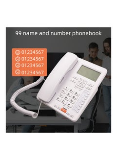 Generic 2-Line Desktop Wired Phone Black  - Image 5