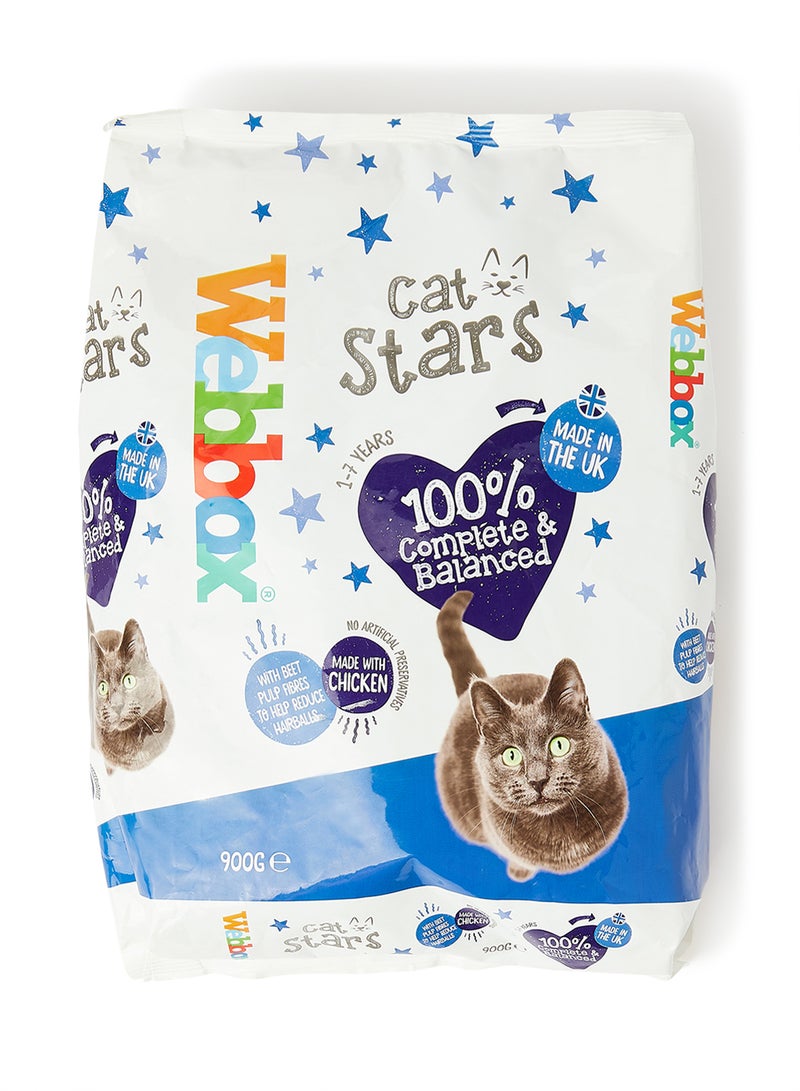 Webbox Cat Stars Adult Dry Food Multicolour 900grams  - Image 1