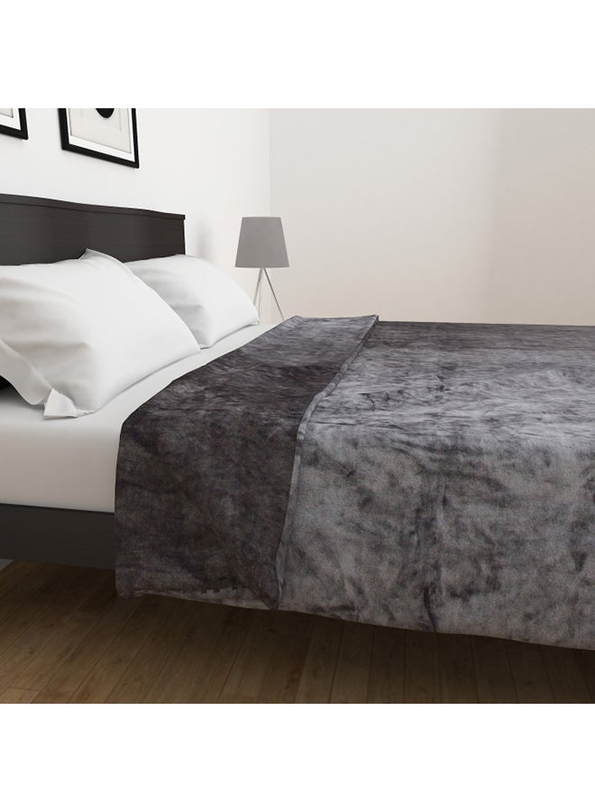 Moon Soft Bed Blanket Flannel Grey 160x200cm  - Image 2