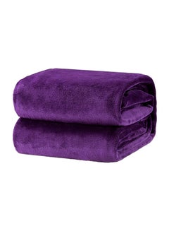 1 Piece Soft Bed Blanket King Size Flannel Purple 220x200cm - v1635408666/N30510397A_2