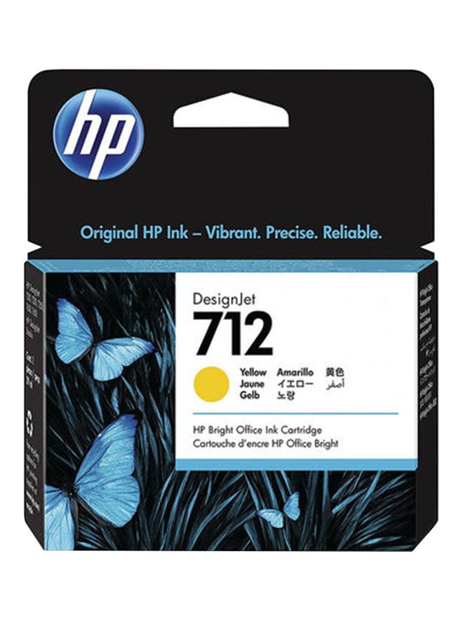HP 712 Ink Cartridge For HP DesignJet T230/T250/T650 Yellow - Image 1