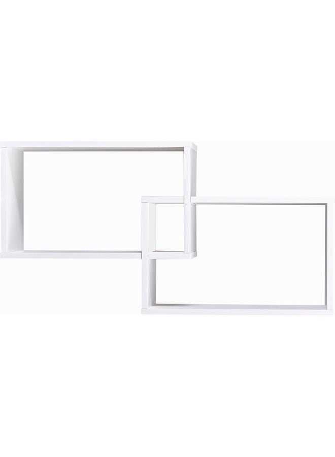 دبيلو تي- إيزي كير رف جداري خشبي بتصميم مزخرف متقاطعة أبيض 66.5 x 34.7 x 14.7سم - Image 2