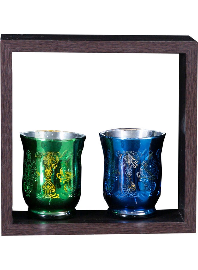 دبيلو تي- إيزي كير طقم رفوف خشبية جدارية مكون من 3 قطع خشب البلوط 25 x 25 x 9سم - Image 2