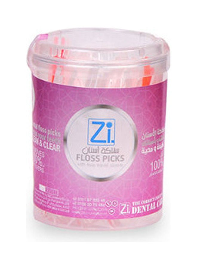 zi Dental Floss Picks Pink  - Image 1