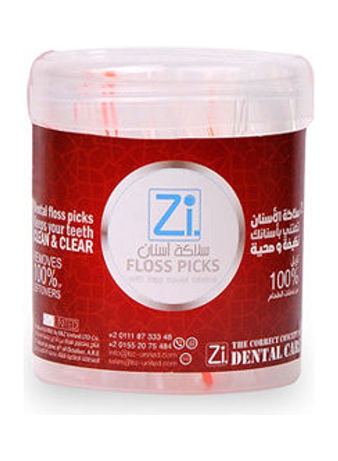 zi Dental Floss Picks Red  - Image 1