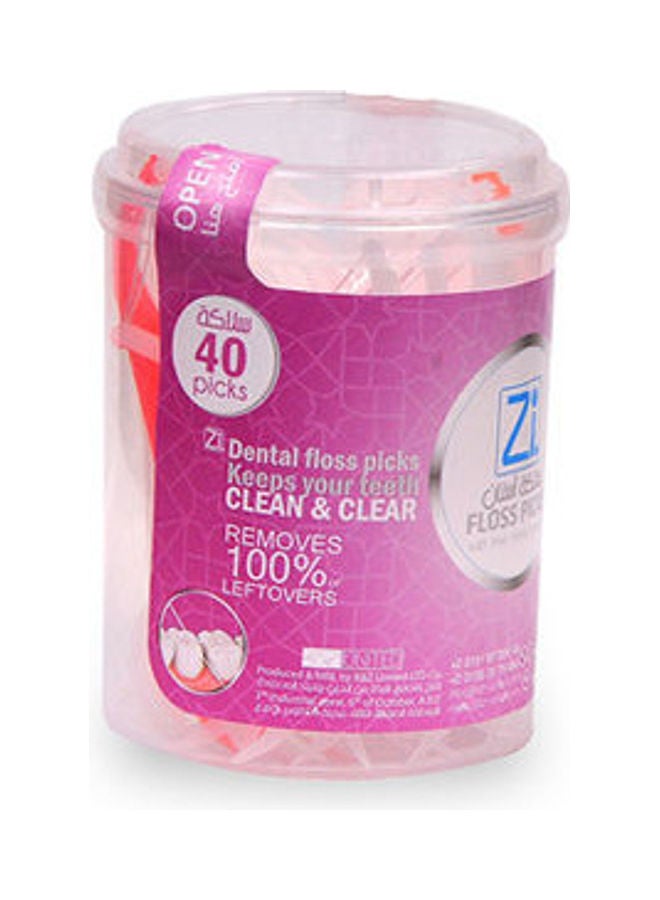 zi Dental Floss Picks Pink  - Image 2