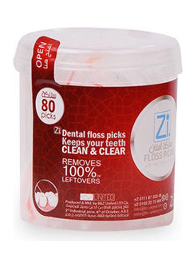 zi Dental Floss Picks Red  - Image 2