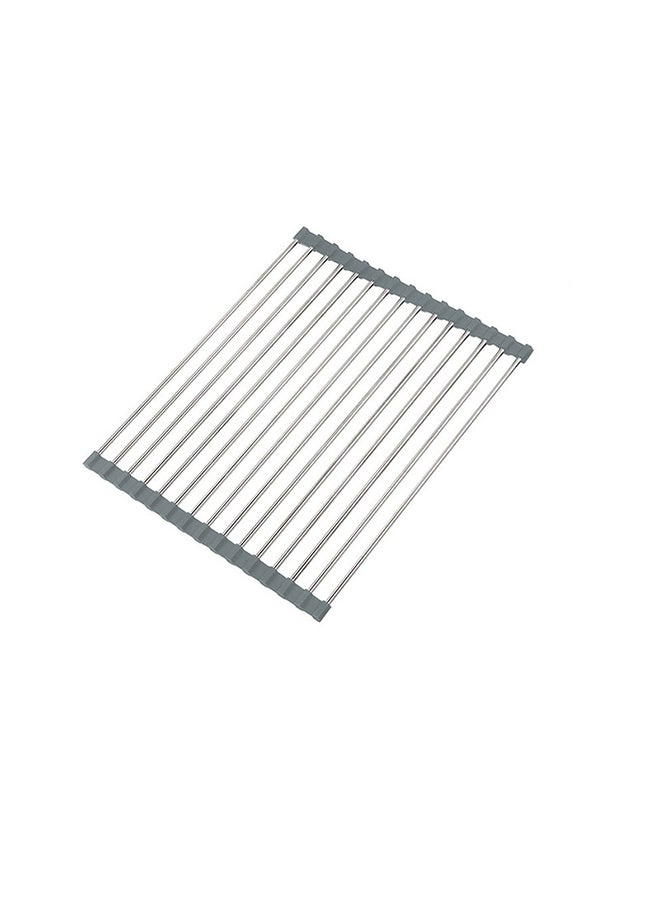 O Ozone Over The Sink Dish Drying Rack Silver/Black 45x10x4cm  - Image 1
