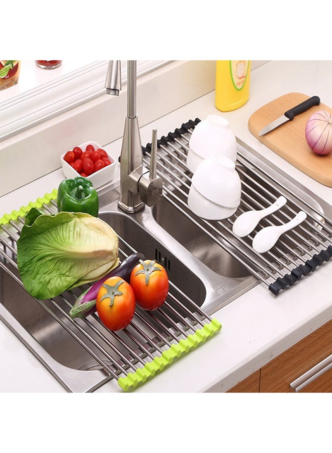 O Ozone Over The Sink Dish Drying Rack Silver/Black 45x10x4cm  - Image 2