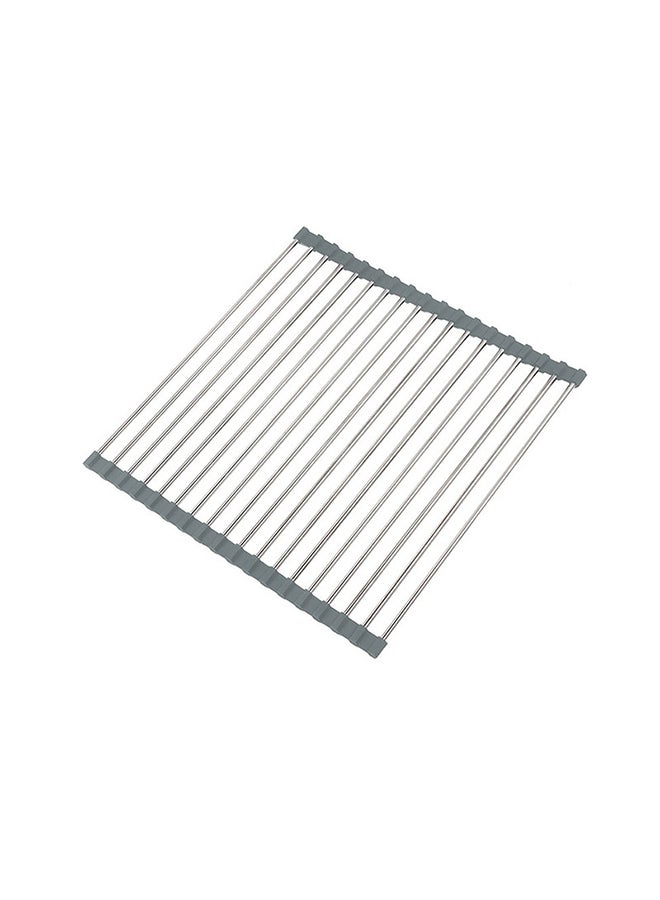 O Ozone Over Sink Dish Drying Rack Silver 45x10x4cm  - Image 1