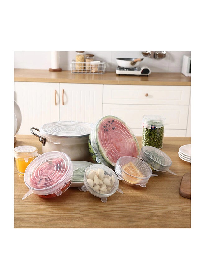O Ozone 6 In 1 Reusable Strong Sealing Silicone Lids for Kitchen Utensils Blue 22cm  - Image 2