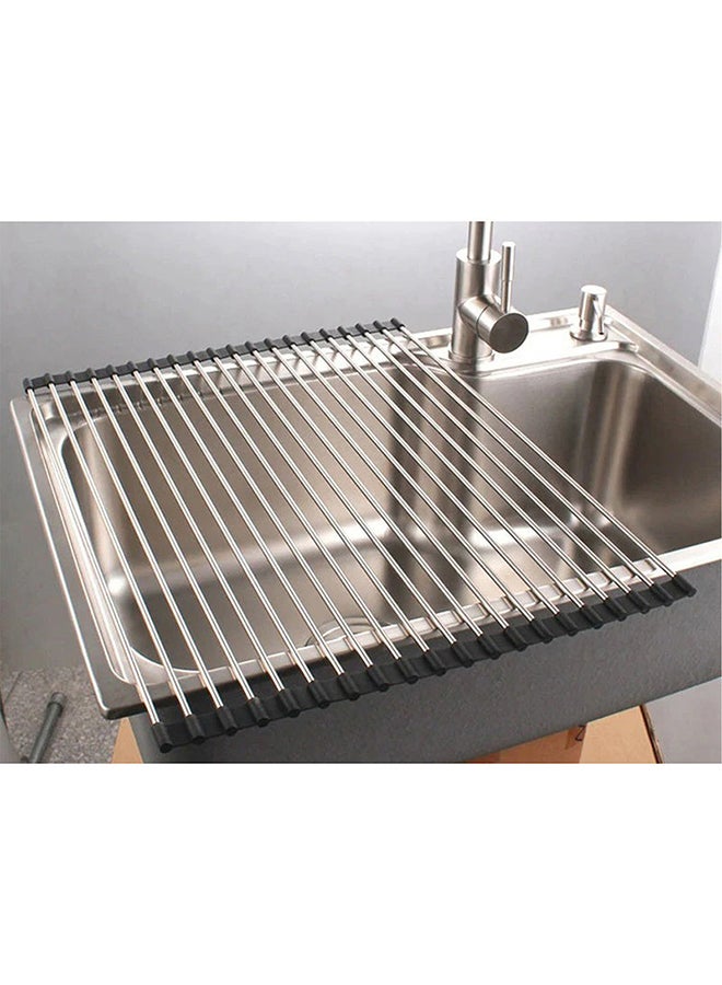O Ozone Over Sink Dish Drying Rack Silver 45x10x4cm  - Image 3