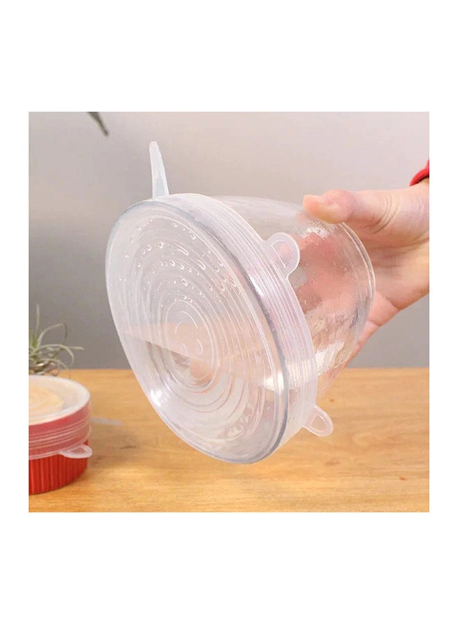 O Ozone 6 In 1 Reusable Strong Sealing Silicone Lids for Kitchen Utensils White 22cm  - Image 5