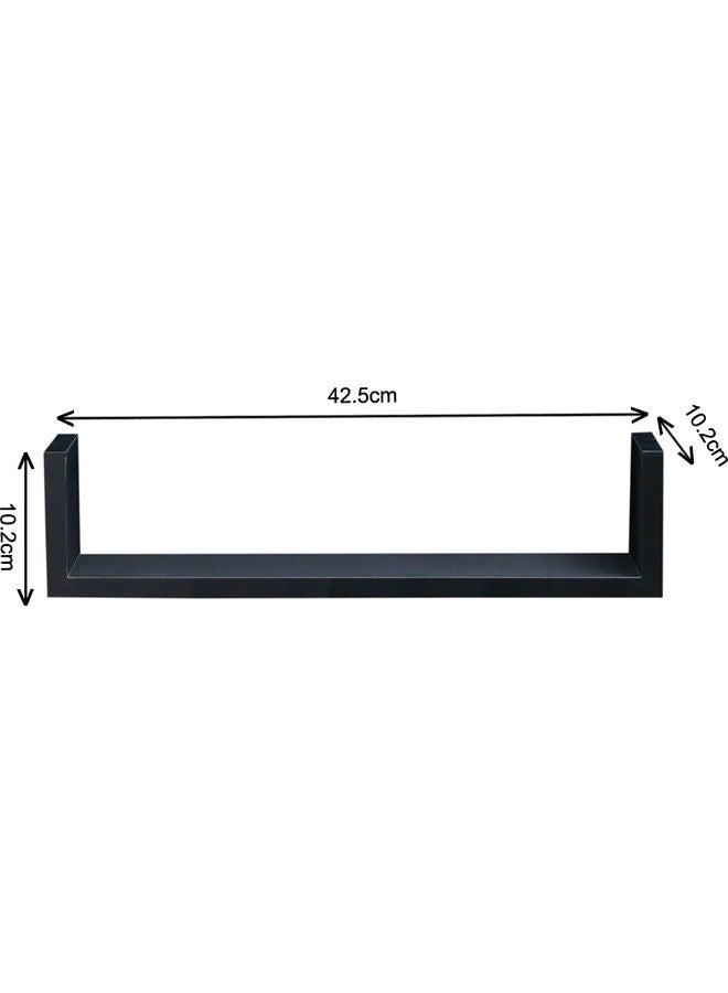 WT-EASYCARE - U-Shaped Floating Shelves Black 42.5x10.2x10.2cm - Image 1