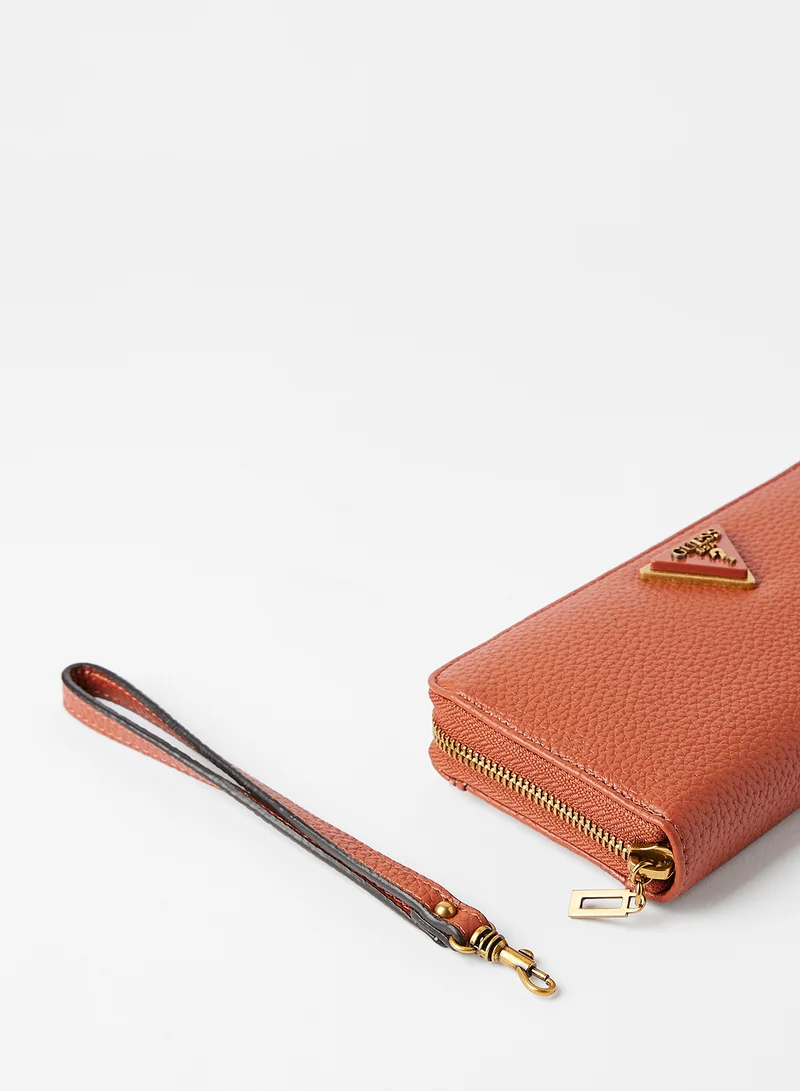 GUESS Downtown Chic Zip Around Wallet WHISKEY