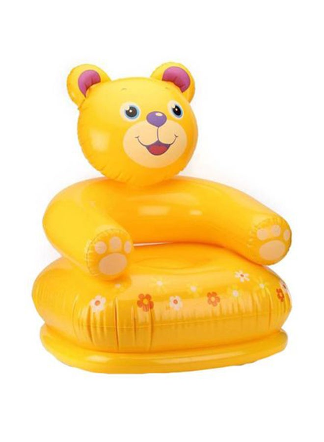 INTEX Happy Animal Bear Plastic Chair Assortment Yellow 79x64x65cm  - Image 1
