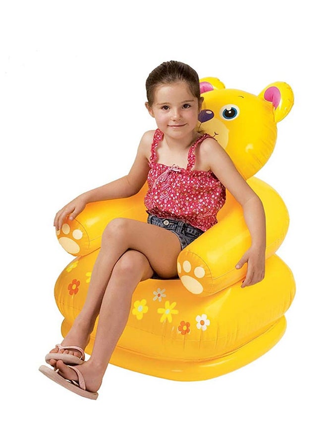 INTEX Happy Animal Bear Plastic Chair Assortment Yellow 79x64x65cm  - Image 4