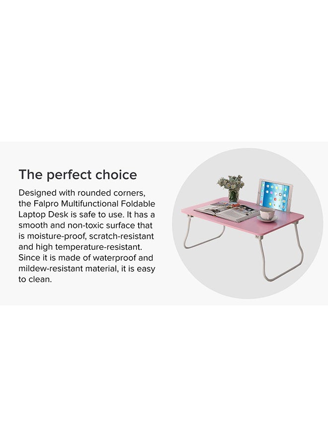 Falpro Multifunctional Foldable Laptop Desk Pink/White - Image 3