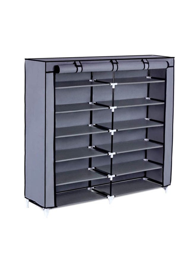 ALMUFARREJ - 12-Layer Fabric Shoe Rack Grey 118 x 120 x 30cm - Image 1