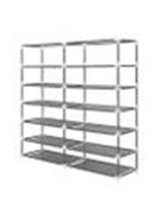 ALMUFARREJ - 12-Layer Fabric Shoe Rack Grey 118 x 120 x 30cm - Image 1